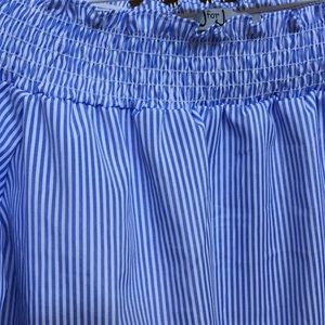 cute off the shoulder mini striped dress 💙💙